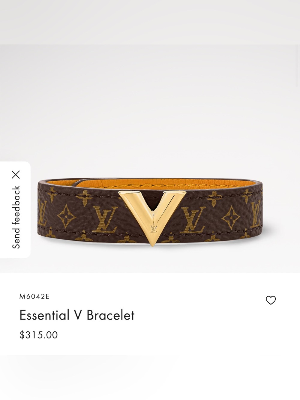 BRAND NEW Louis Vuitton Monogram V Bracelet in Brown and Gold
